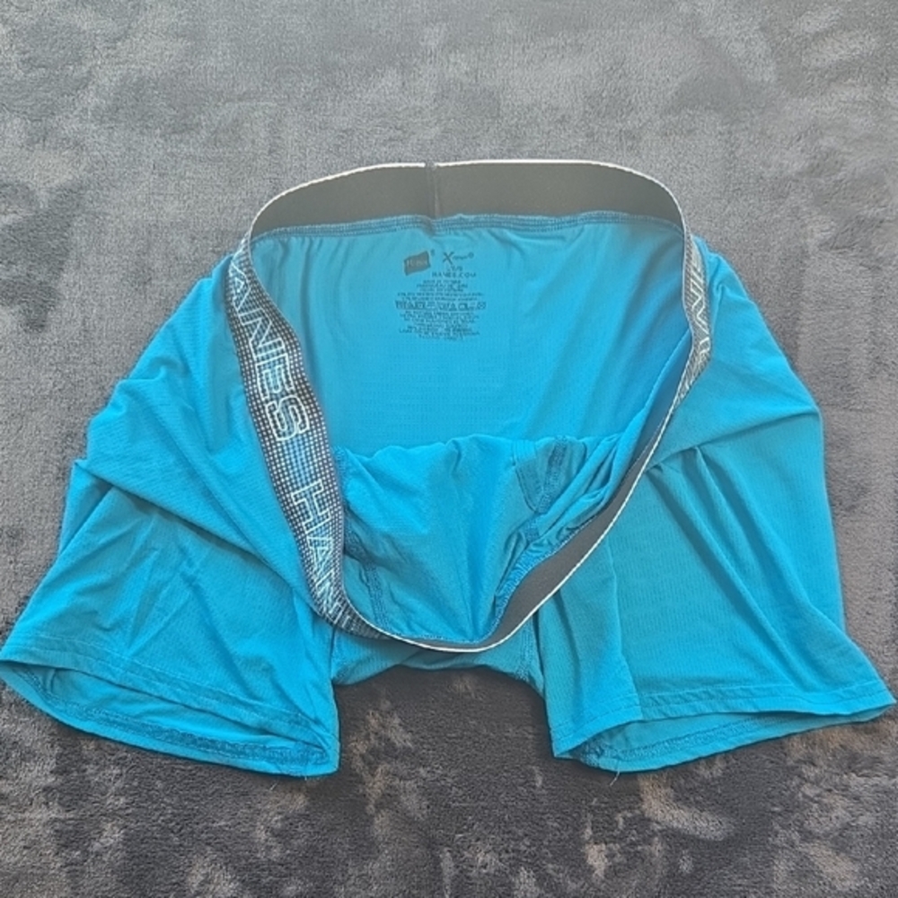 Hanes Blue Boxer Briefs with Elastic Waistband - Picture 4 of 5